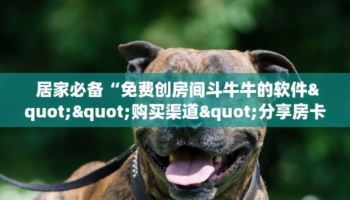  居家必备“免费创房间斗牛牛的软件""购买渠道"分享房卡给大家