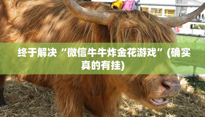 终于解决“微信牛牛炸金花游戏”(确实真的有挂) 终于解决“微信牛牛炸金花游戏”(确实真的有挂)