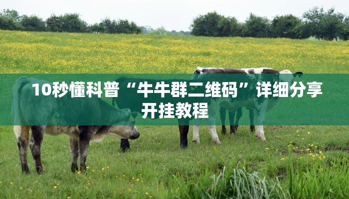 10秒懂科普“牛牛群二维码”详细分享开挂教程 10秒懂科普“牛牛群二维码”详细分享开挂教程