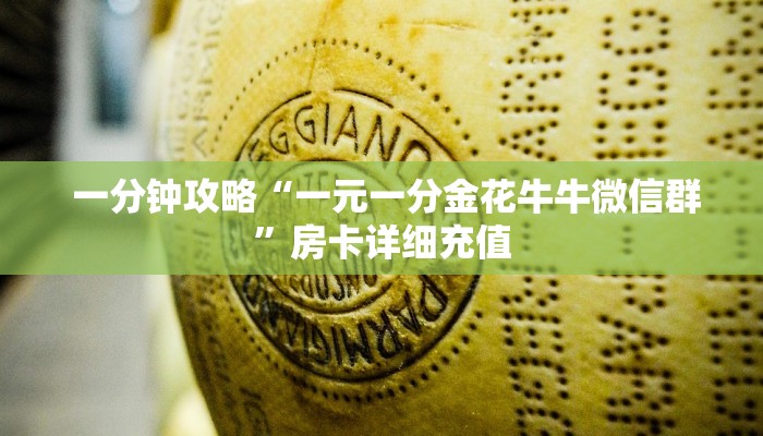  一分钟攻略“一元一分金花牛牛微信群”房卡详细充值