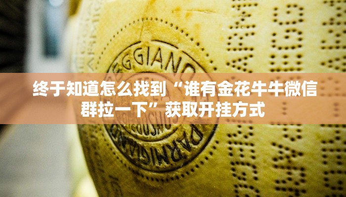  终于知道怎么找到“谁有金花牛牛微信群拉一下”获取开挂方式